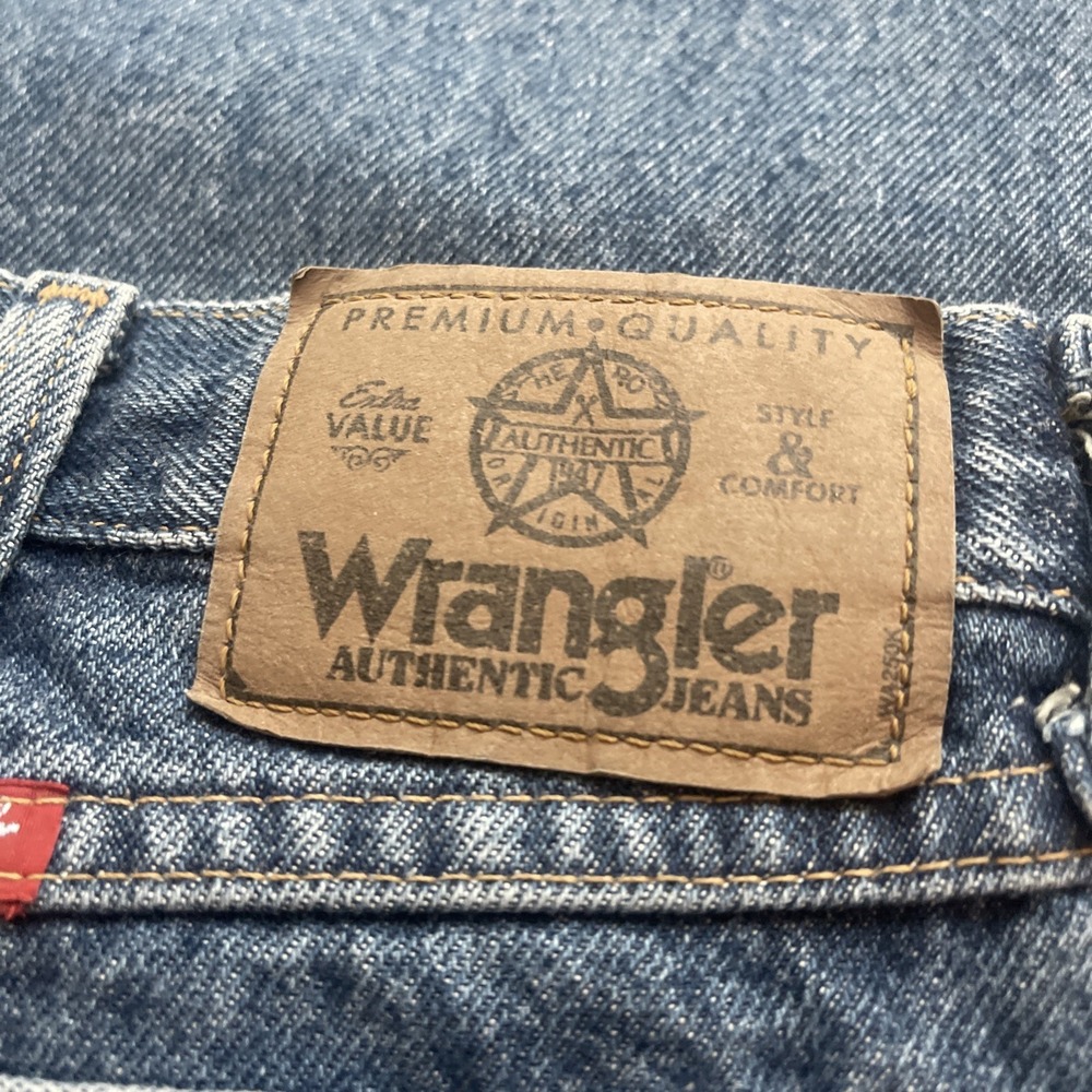 Wrangler Premium Quality Jeans Men's 36x30 Blue Regular Fit 100% Cotton - Picture 4 of 5